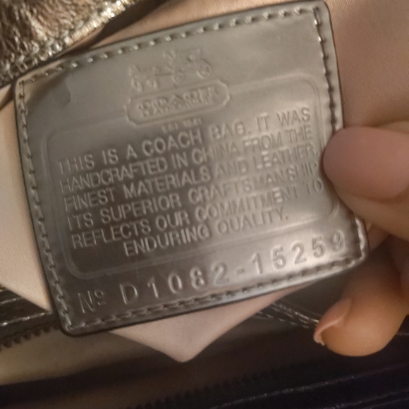 Coach Metallic Bronze Madison Shoulder Bag - Picture 9 of 11